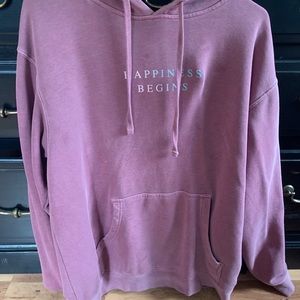 Oversized happiness begins hoodie
